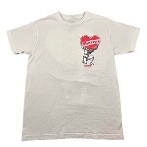 Pleasures x Shorty's Atlas White Short Sleeve T-shirt Men's Small‎